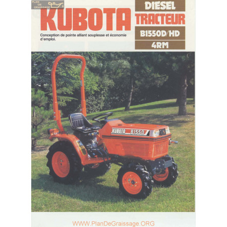 Kubota B1550d Hd Fiche Information