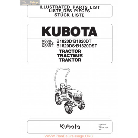 Kubota B1820 Piece Rechange