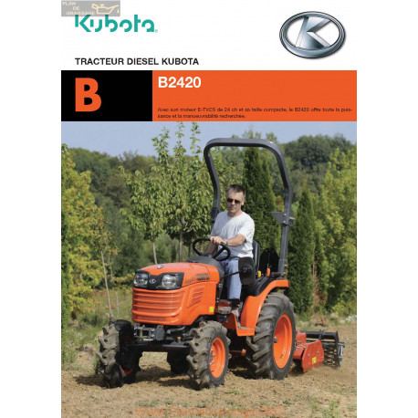 Kubota B2420 Fiche Information