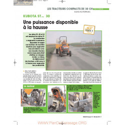 Kubota St 30 Essais Fiche Information