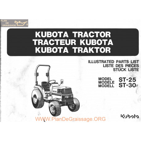 Kubota St25 St30 Es Manuel Entretien