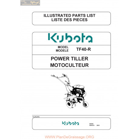 Kubota Tf40 R Fiche Information