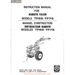 Kubota Tf65 Tf75 Manuel Utilisateur