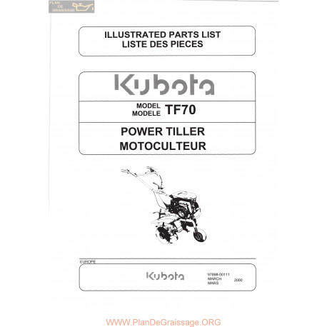 Kubota Tf70 Piece Rechange