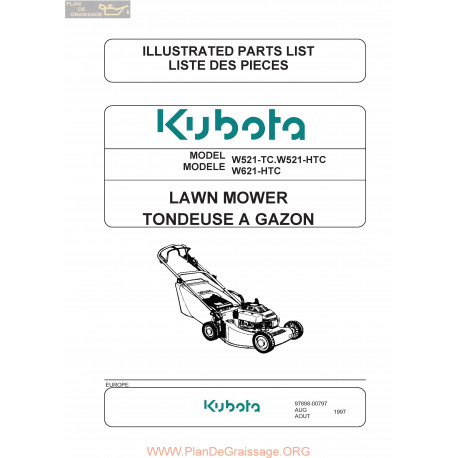 Kubota W521 621 Piece Rechange