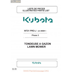 Kubota W721 Pro Phase 3 Piece Rechange