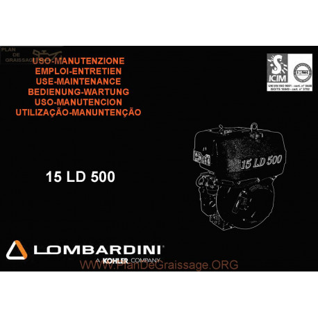 Lombardini 15 Ld 500 Manuel Utilisateur