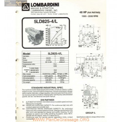 Lombardini 5 Ld 825 4 L 48hp 2200rpm Fiche Info