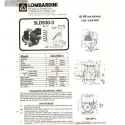 Lombardini 5 Ld 930 3 45hp 2300rpm Fiche Info