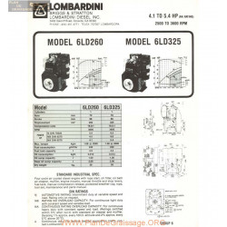 Lombardini 6 Ld 260 325 4 1hp 5 4hp 3600rpm Fiche Info