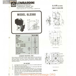 Lombardini 6 Ld 360 6 4hp 3600rpm Fiche Info