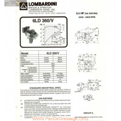 Lombardini 6 Ld 360 V 6 4hp 3600rpm Fiche Info