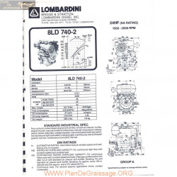 Lombardini 8 Ld 740 2 24hp 2600rpm Fiche Info