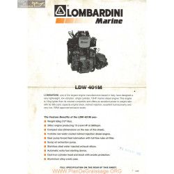 Lombardini Ldw 401m 10hp 3600rpm Fiche Info
