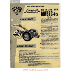 Mabec Cb4 Motoculteur Fiche Information