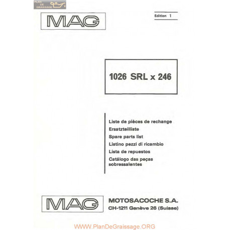 Mag 1026 Srlx 246 Piece Rechange