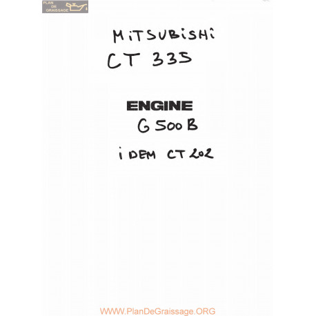 Mitsubishi Ct335 S Fiche Information