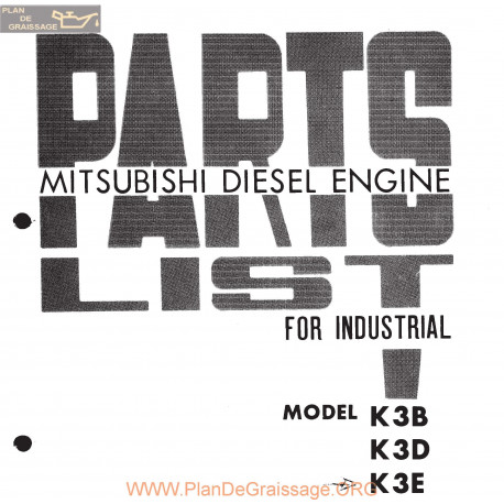 Mitsubishi K3b K3d K3e Manuel Entretien