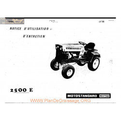 Motostandard 2500 Manuel Utilisateur