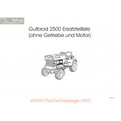 Motostandard Gutbrod 2500 S Manuel Entretien