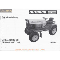 Motostandard Gutbrod 2600 Ds Das Manuel Utilisateur