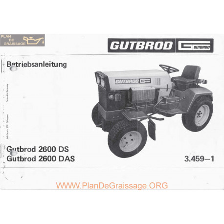 Motostandard Gutbrod 2600 Ds Das Manuel Utilisateur