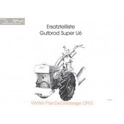 Motostandard Gutbrod Super U6 Manuel Utilisateur