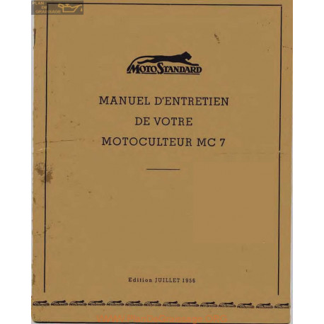 Motostandard Mc7 Manuel Utilisateur