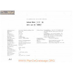 Motostandard Moteur 1z17 Pour Lm5 Et U5 Fiche Information