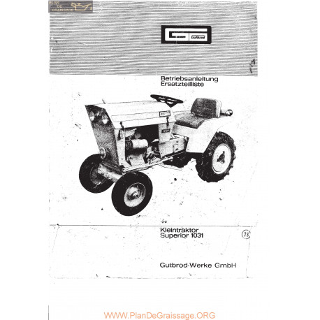 Motostandard Superior 1031 De Manuel Entretien