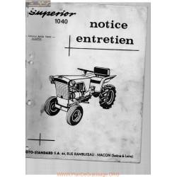 Motostandard Superior 1040 Manuel Entretien