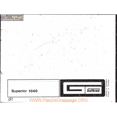 Motostandard Superior 1040 S Manuel Utilisateur