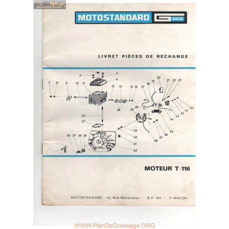 Motostandard T116 Bis Piece Rechange