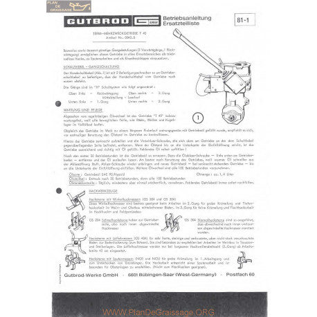 Motostandard Terra T45 Fiche Information