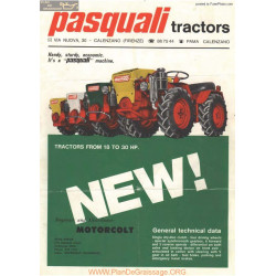 Pasquali Tracteurs 945 985 990 995 Fiche Information