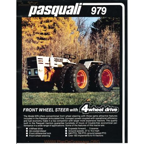 Pasquali Tracteurs 979 Fiche Information