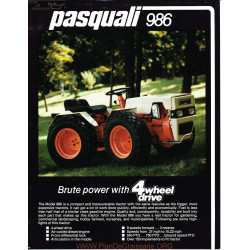 Pasquali Tracteurs 986 Fiche Information