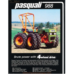 Pasquali Tracteurs 988 Fiche Information