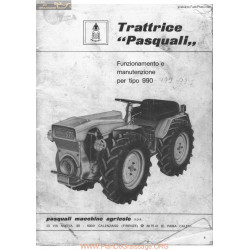 Pasquali Tracteurs 990 Manuel Entretien