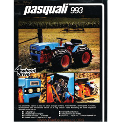 Pasquali Tracteurs 993 Fiche Information
