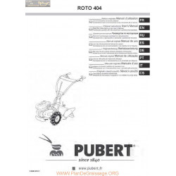 Pubert Roto 404 Manuel Utilisateur