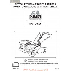 Pubert Roto 506 Manuel Utilisateur