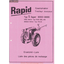 Rapid S Super 9000 9999 Fiche Information