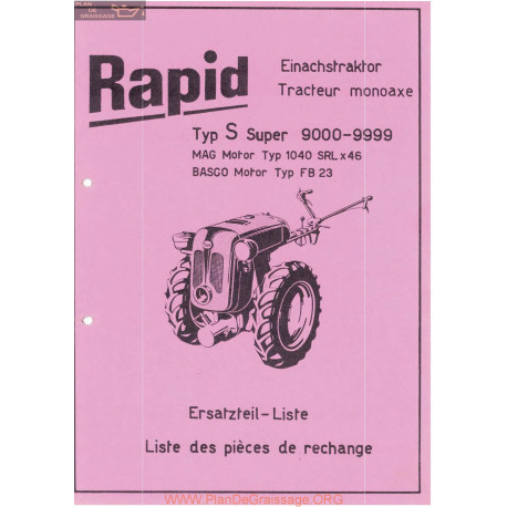 Rapid S Super 9000 9999 Fiche Information