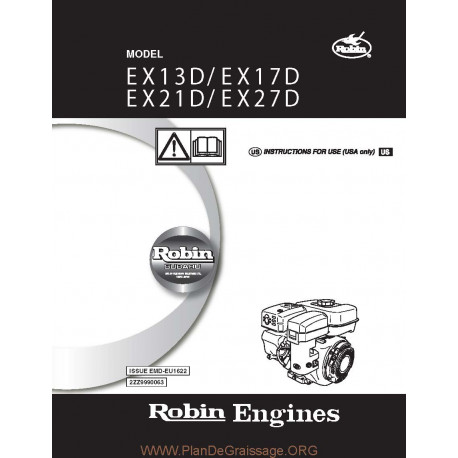 Robin Subaru Ex 13 Ex 17 Ex21 Ex27 Manuel Utilisateur