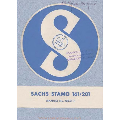 Sachs 161 201 Manuel Entretien