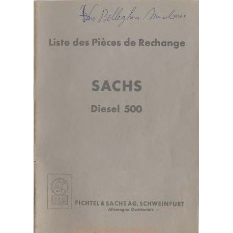Sachs 500 Piece Rechange