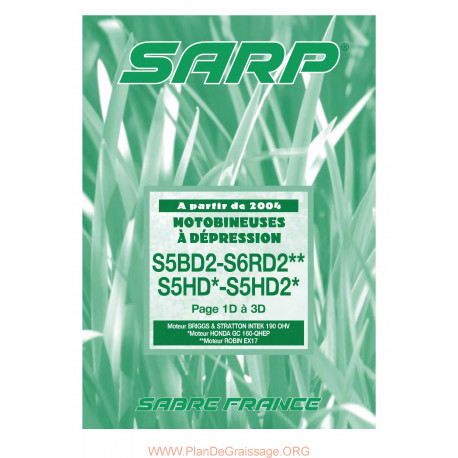 Sarp Motobinineuse S5hd2 S6rd2 Piece Rechange