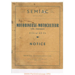 Semiac Type Provence 3 Et 4 5 Cv Manuel Utilisateur