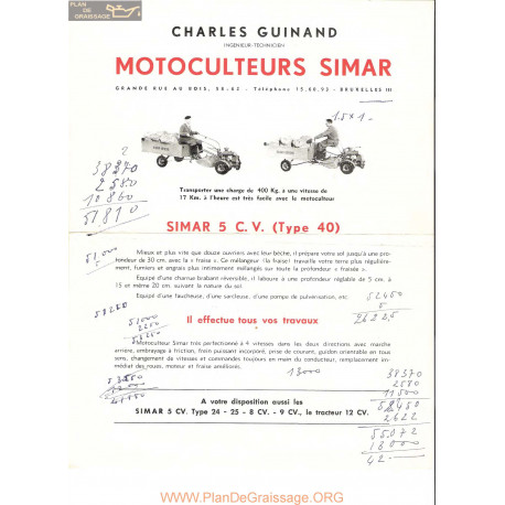 Simar D40 Fiche Information